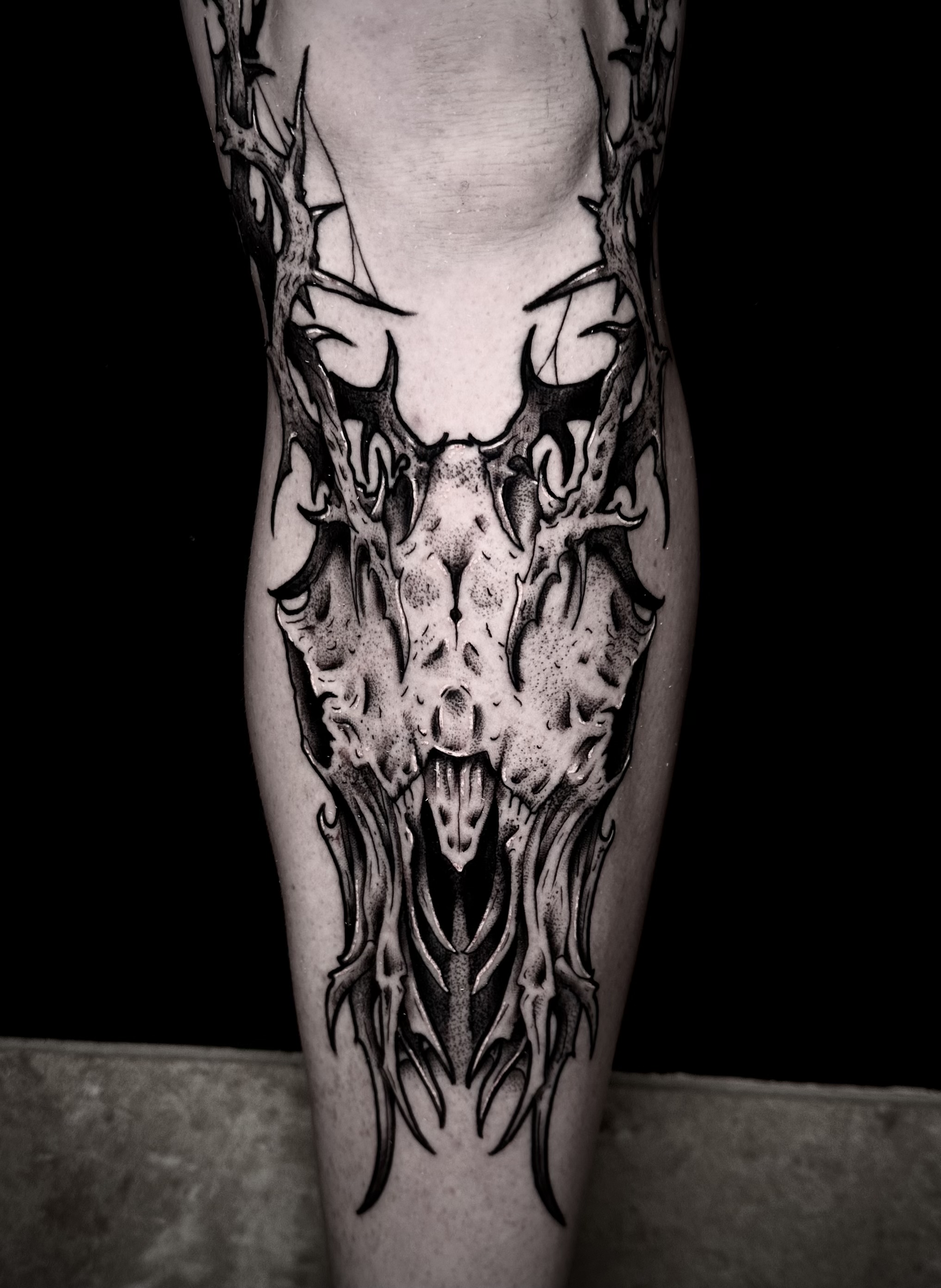 New tattoo — creature blackwork